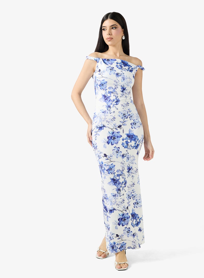 ELLA One Shoulder Floral Dress - Image 4